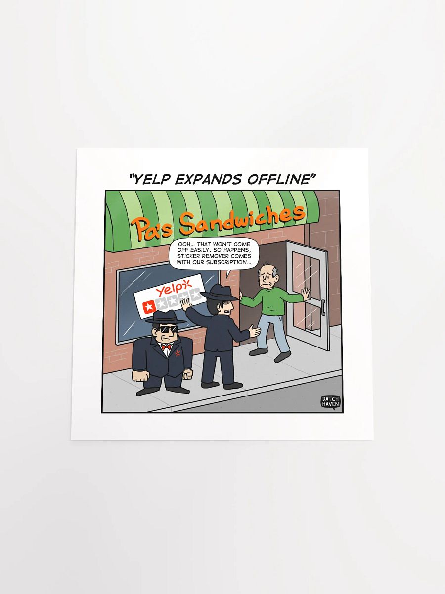 "Yelp expands offline" poster (10″×10″) product image (4)