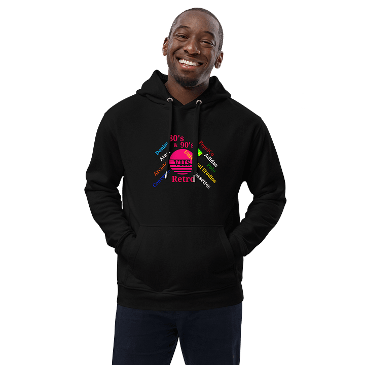 Retro Nostalgia VHS Circle Premium Hoodie product image (1)