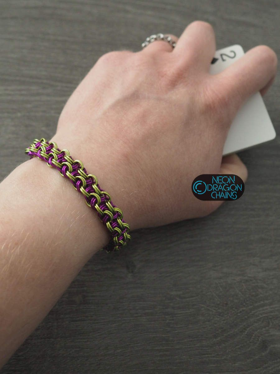Lime Violet Vipera Bracelet / OOAK product image (4)