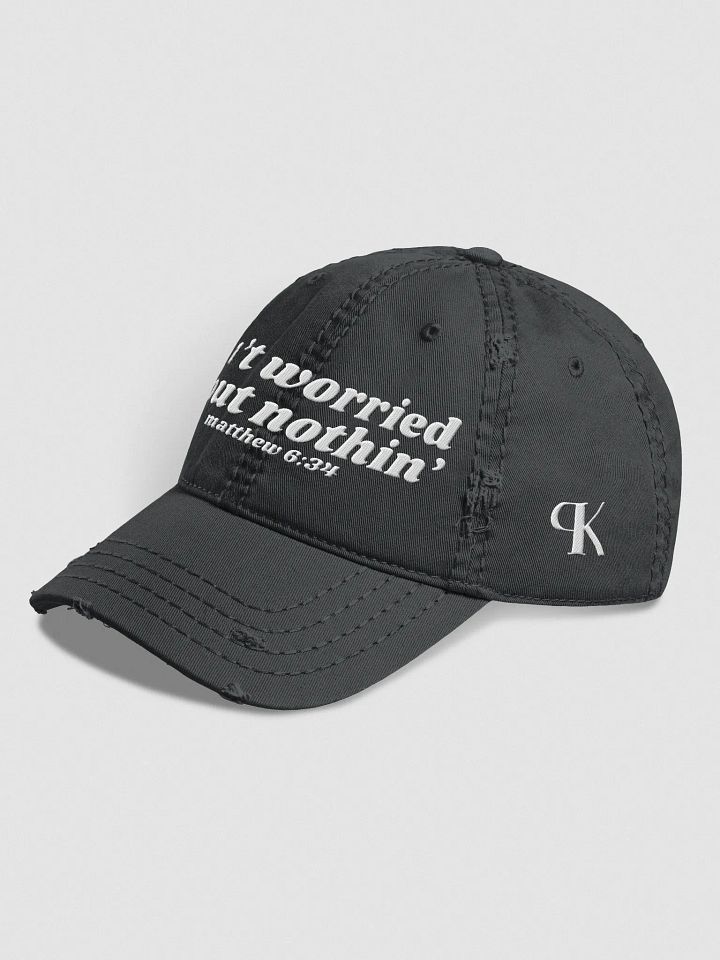 Ain't Worried 'Bout Nothin' Distressed Hat product image (6)