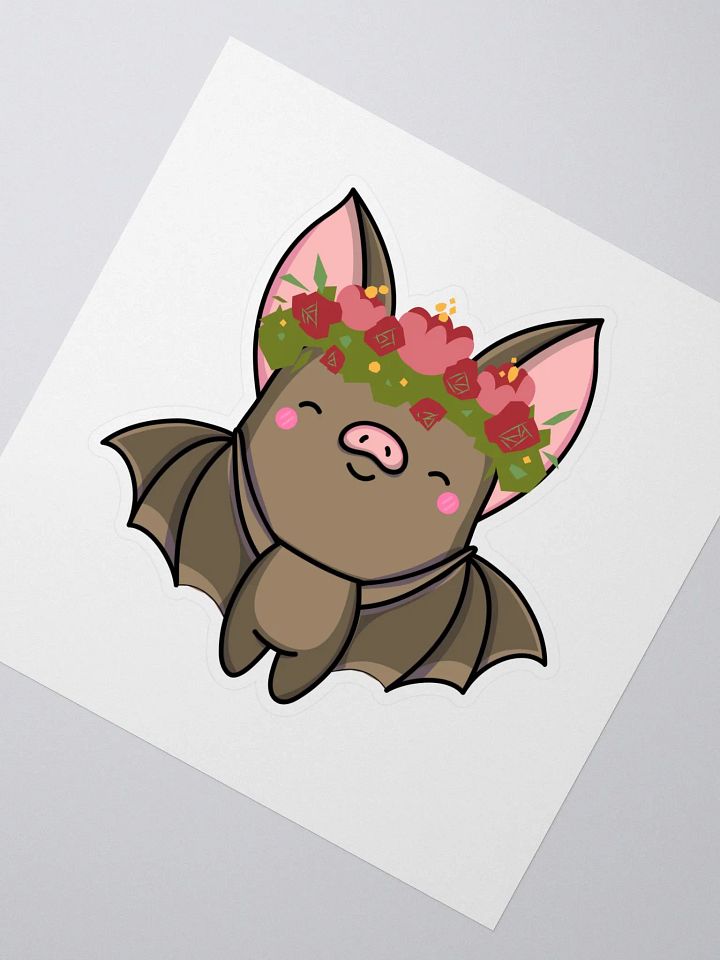 Floral Crown Bat Sticker product image (2)