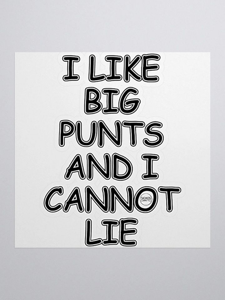 I LIKE BIG PUNTS AND CANNOT LIE Sticker product image (1)