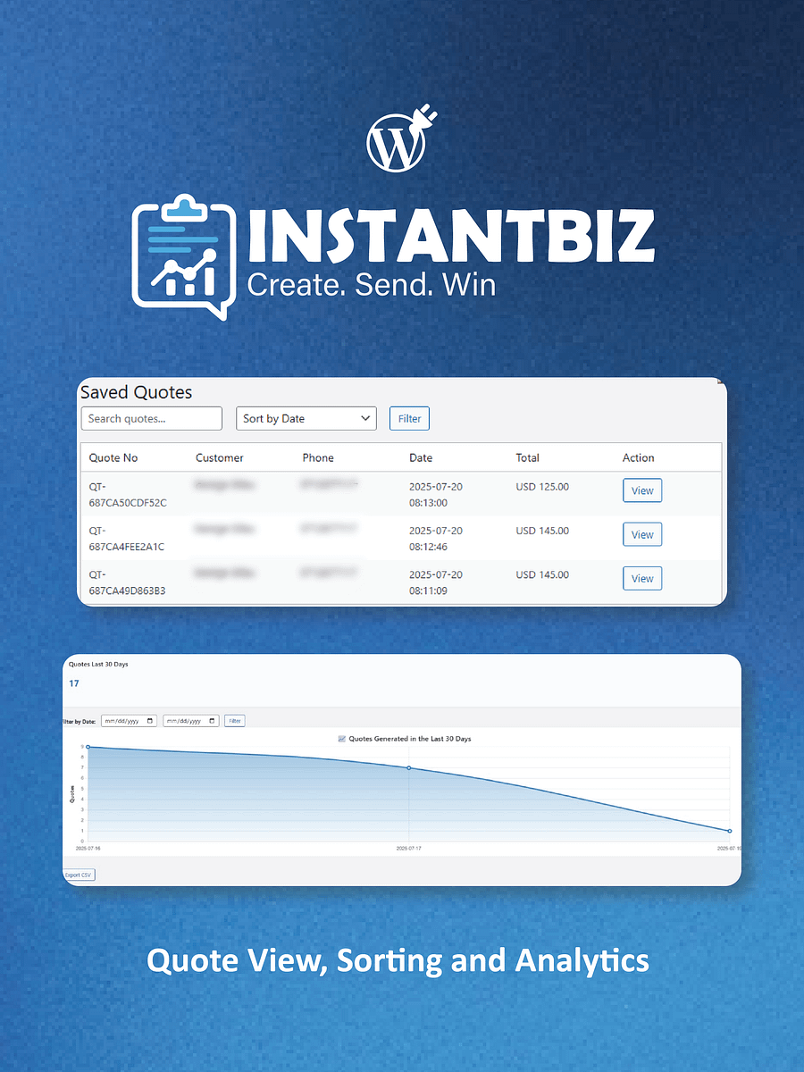 InstantBiz Pro – WordPress Sales & Quotation Plugin (PDF, VAT & Emailing) product image (3)