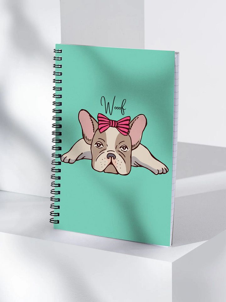 Girly French Bulldog Spiral Notebook product image (1)