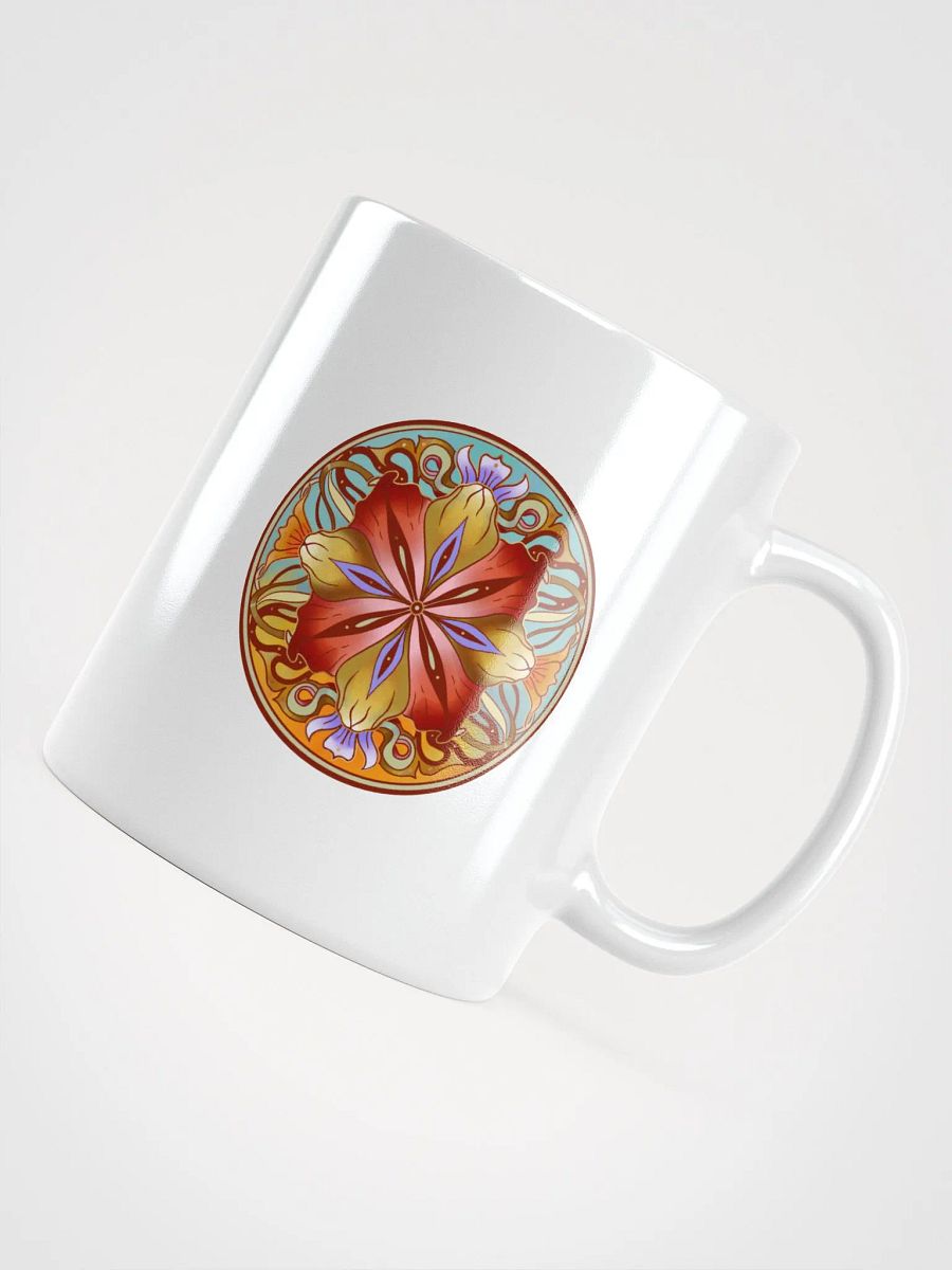 Crimson Floral Mandala - White Mug product image (4)