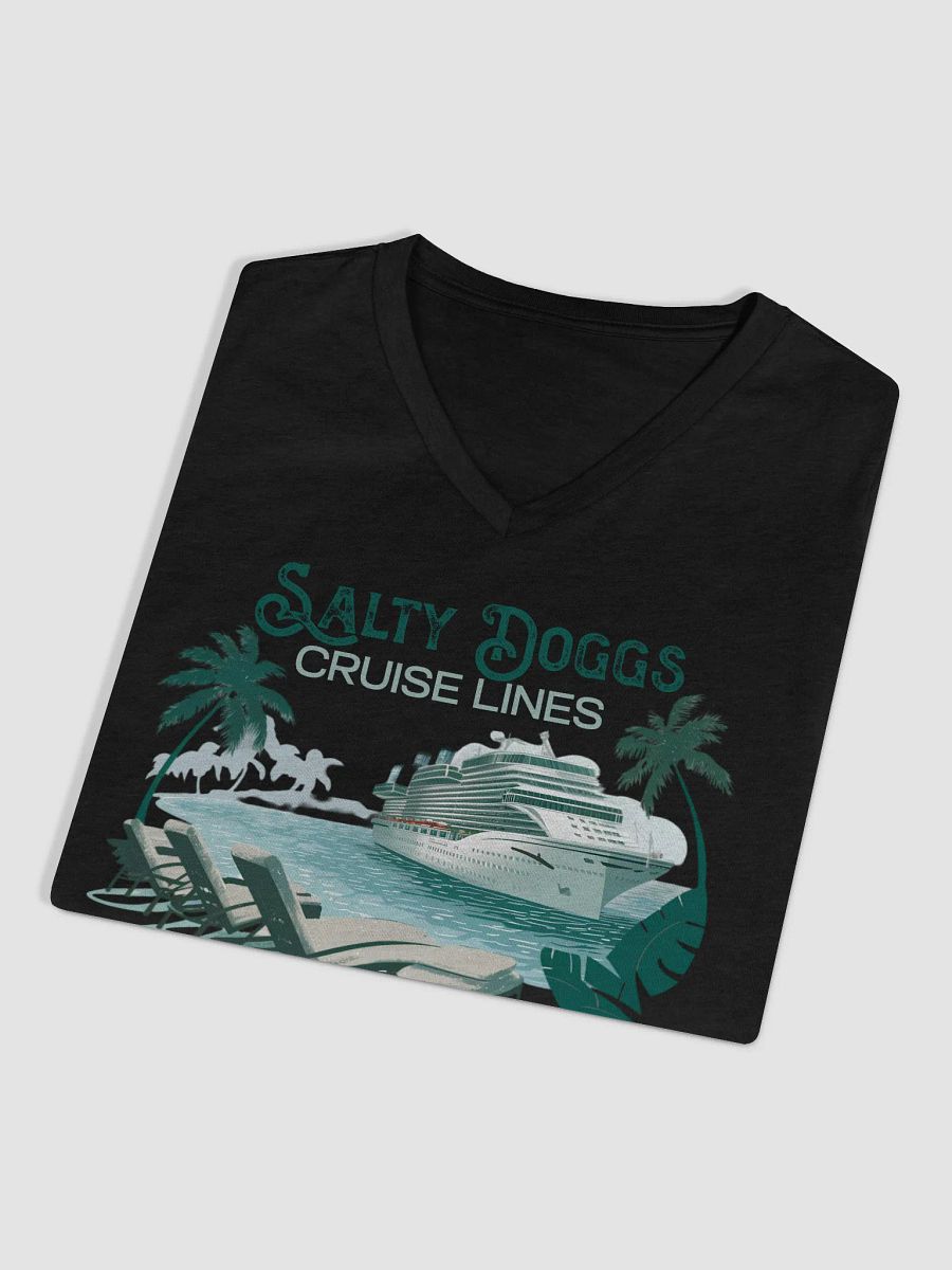 Salty Doggs Cruise Lines V Neck Ladies Tee product image (19)
