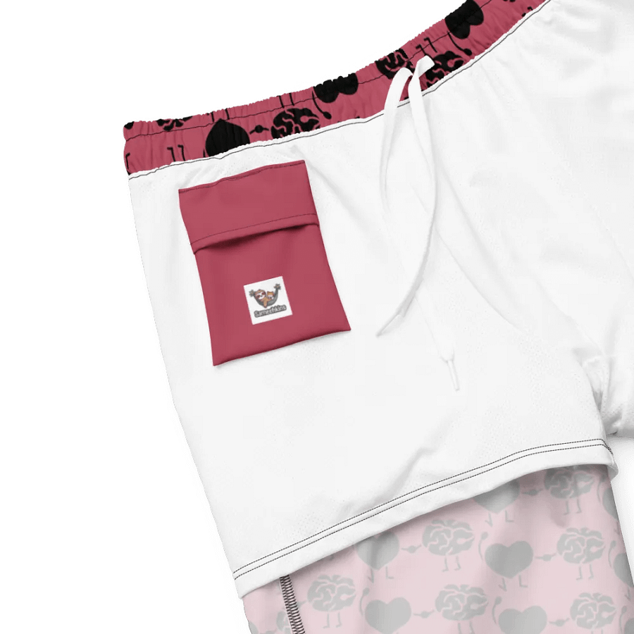Whimsical Brain and Heart All-Over Swim Trunks product image (6)