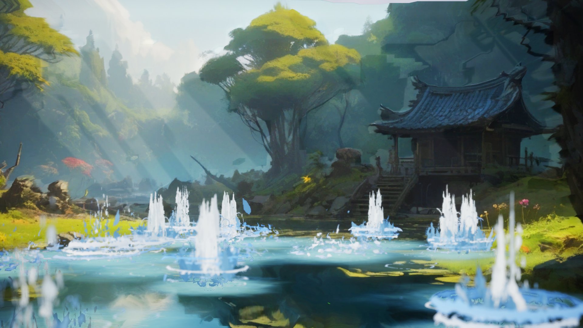Stylized Splashes in Unreal Engine 5.4 Niagara | Download Files product image (1)