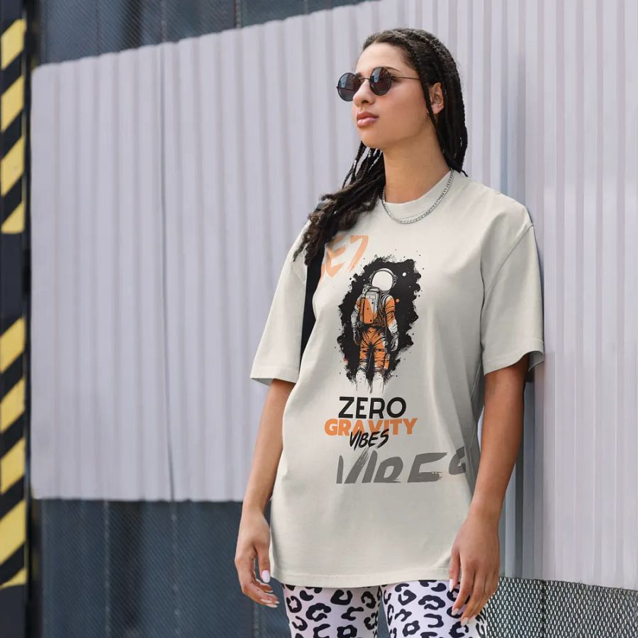 Zero gravity vibe oversized faded tee product image (24)
