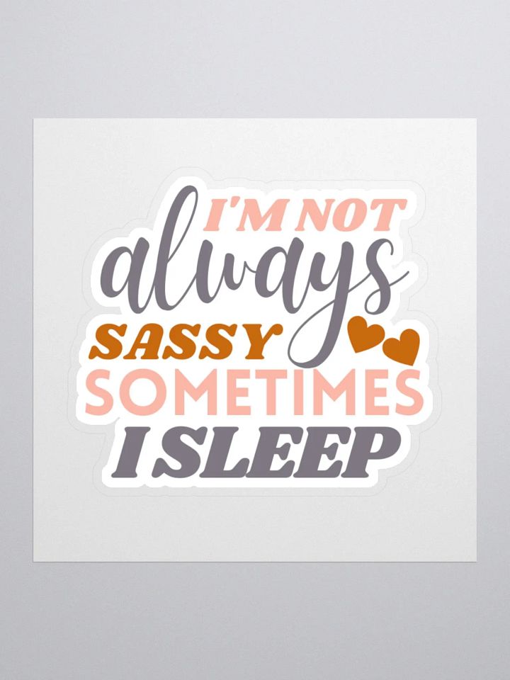 I'm Not Always Sassy Sometimes I Sleep Sticker product image (2)