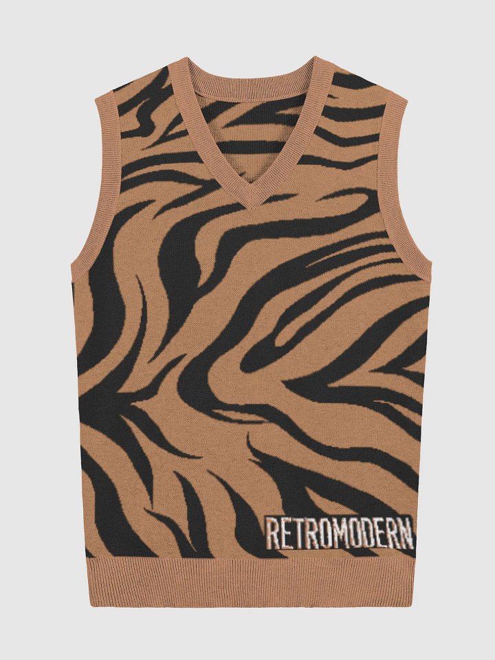 Tiger Retromodern Knitted V-Neck Vest product image (3)