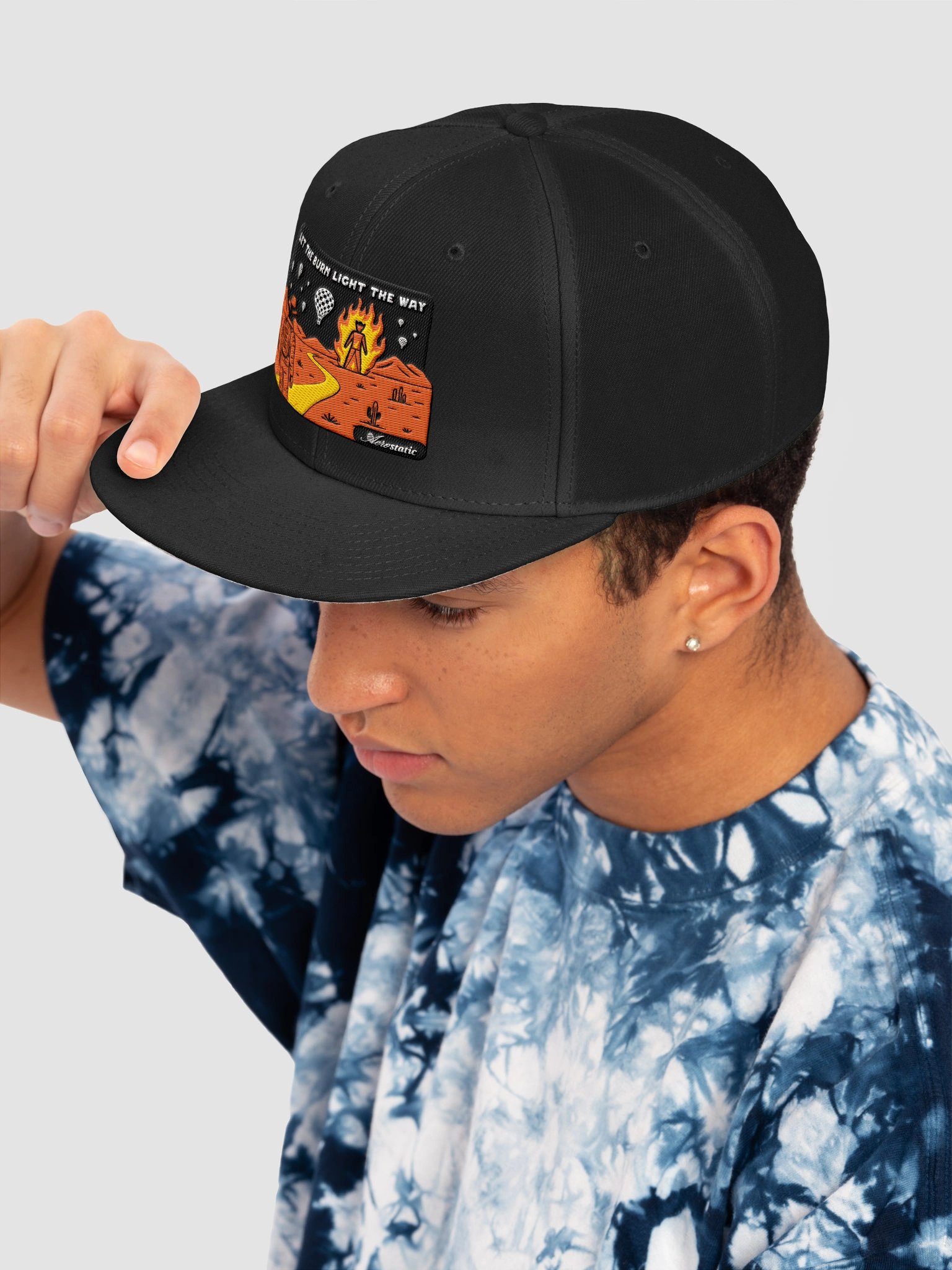 Let the burn light the way - embroidered hat product image (7)