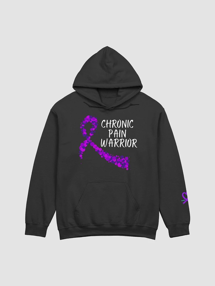 Chronic Pain Warrior Bubble Ribbon hoodie- White Print product image (1)