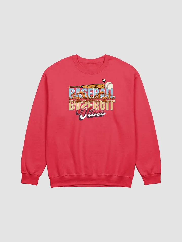 Baseball Flaming Vibes Crewneck Sweatshirt product image (15)