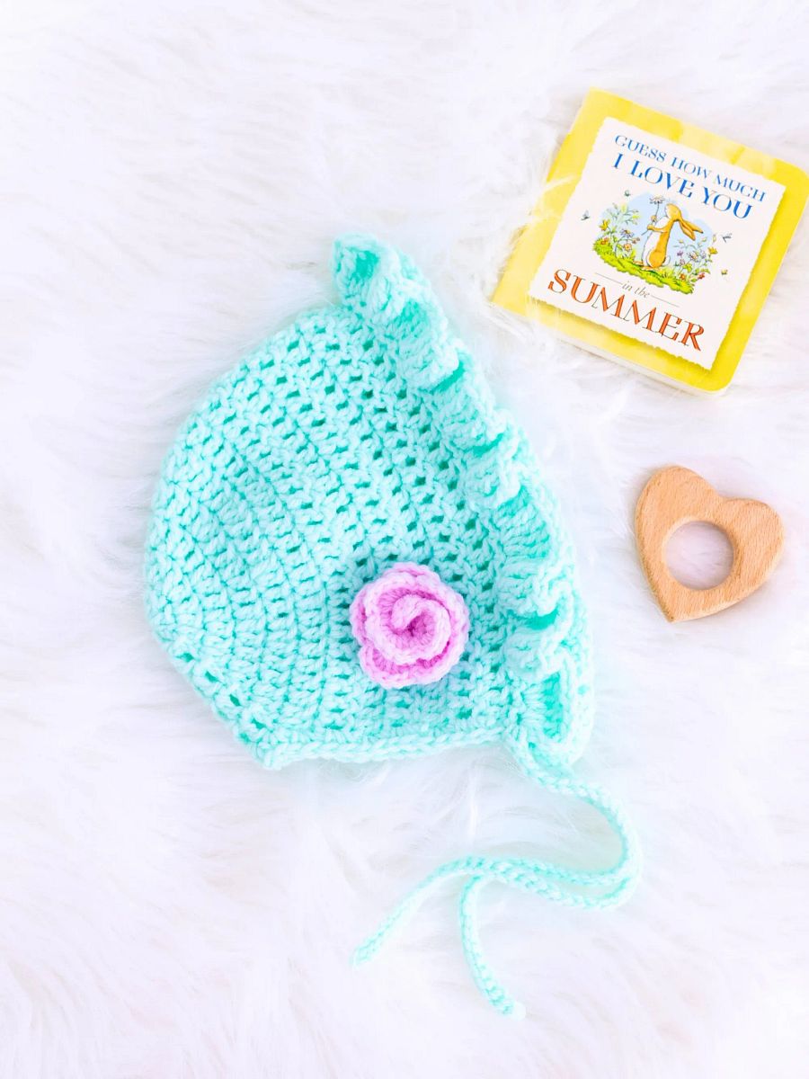 Crochet Pattern: Bluebell Baby Bonnet product image (3)