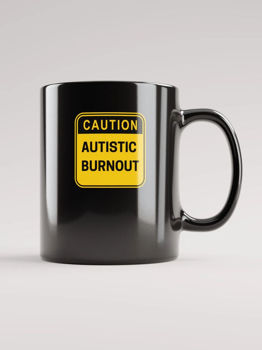 CAUTION: ASD BURNOUT glossy black mug product image (6)