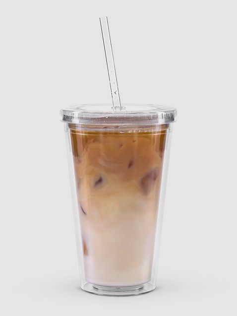 Photo showing Double Wall Clear Plastic Tumbler (16 oz)