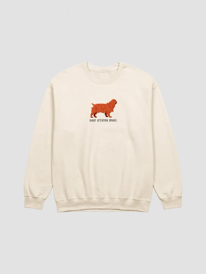 Short Attention Spaniel Sweatshirt (Embroidered) of an English Toy Spaniel(Ruby) product image (13)