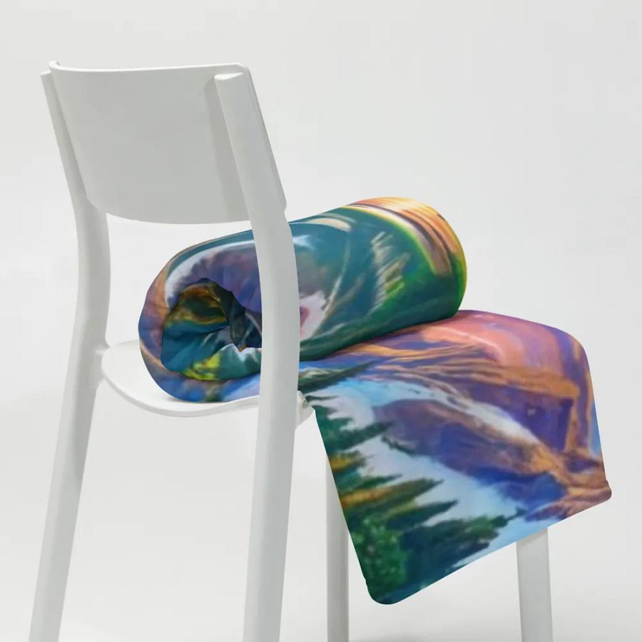 Mountain Lake Cottages Throw Blanket product image (9)