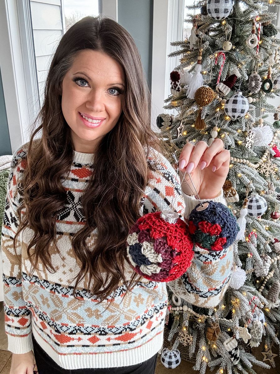 Granny Square Ball, Christmas Ornament Crochet Pattern product image (7)