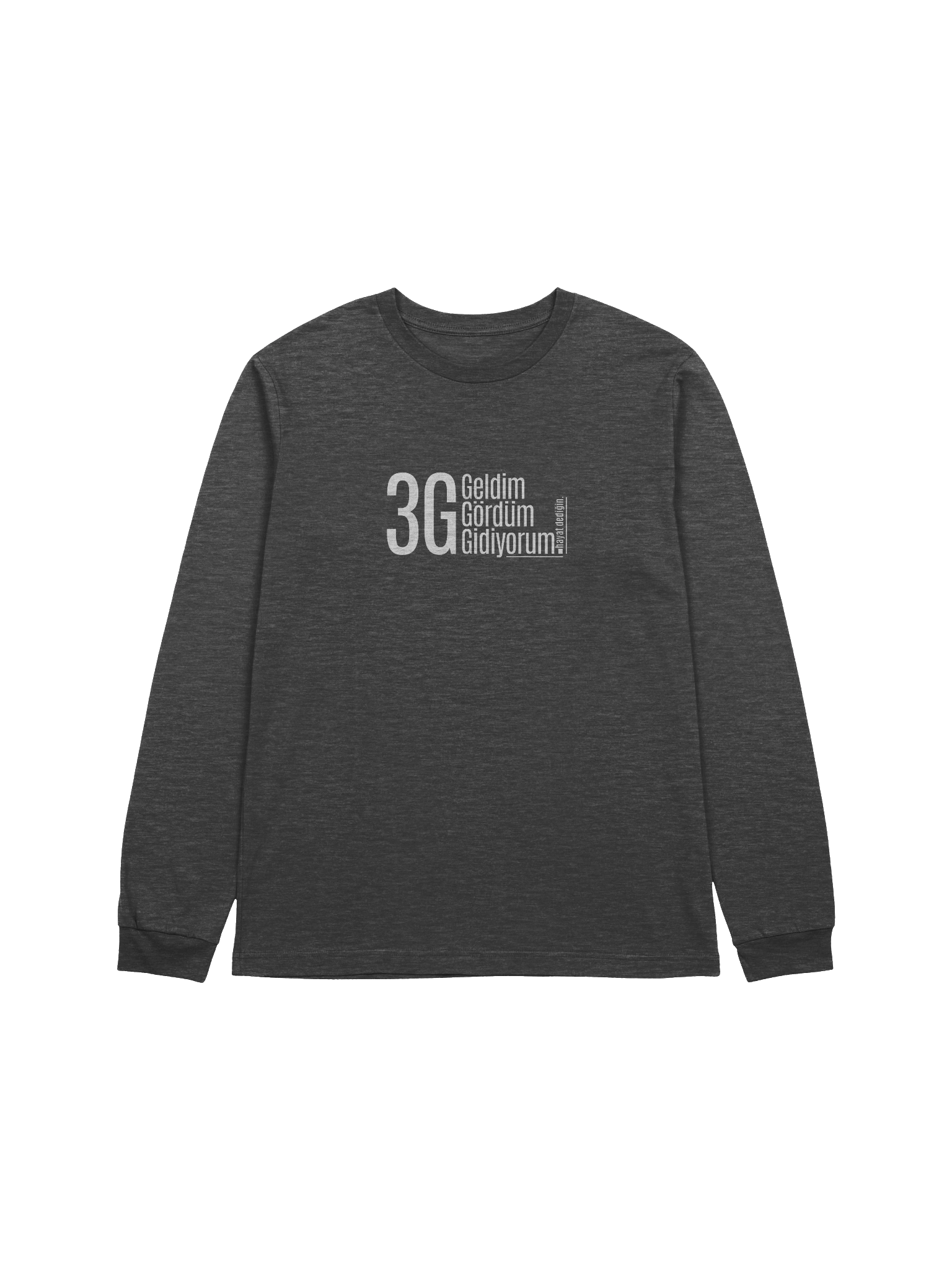 3G Felsefesi: "Geldim Gördüm Gidiyorum" Tasarımlı Bella+Canvas Unisex Süper Yumuşak Uzun Kollu Tişört product image (1)