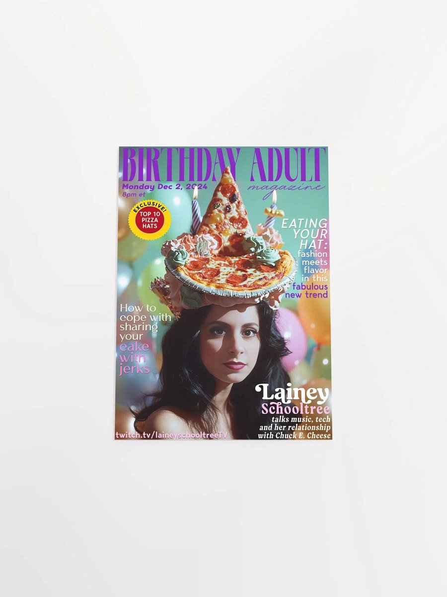 Limited Edition BIRTHDAY ADULT MAGAZINE 2024 5" x 7" Print product image (4)