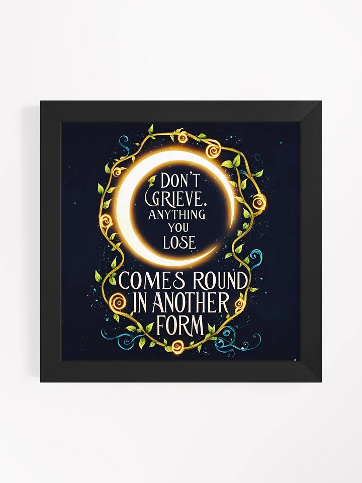 Don't grieve. Anything you lose comes round in another form - Framed High-Quality Matte Poster product image (1)
