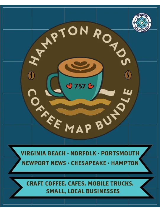 Caffeinated Hampton Roads Map Bundle - Digital Download product image (1)