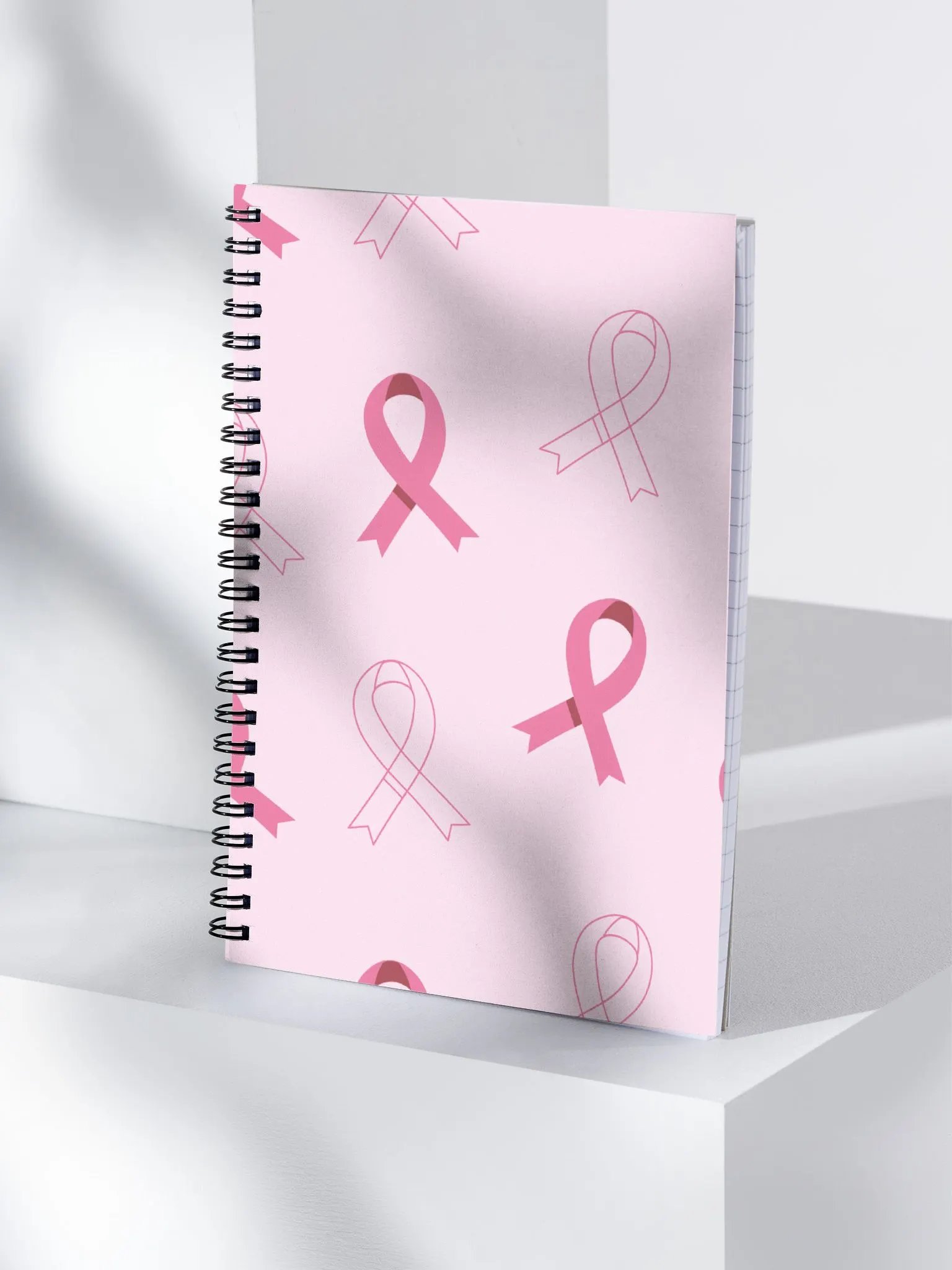 Breast Cancer Ribbon Spiral Notebook product image (4)