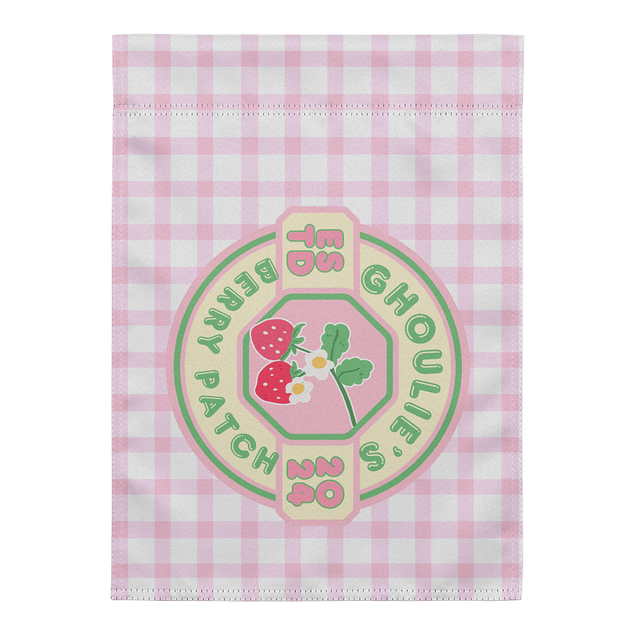 🍓 Ghoulie’s Berry Patch Gingham Garden Flag🍓 product image (1)