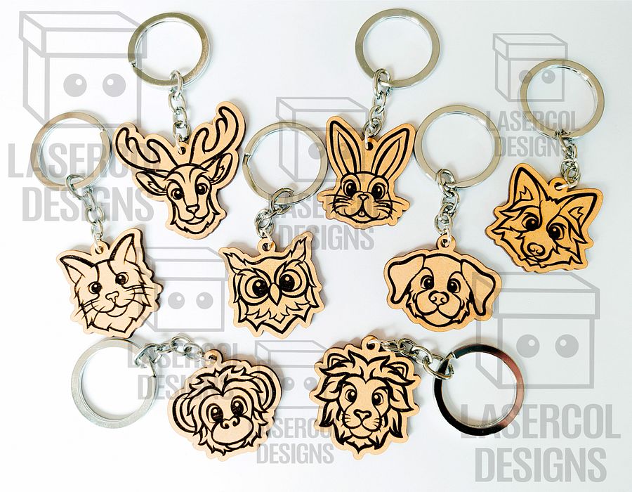 Cute Animal Keychains - Laser Cut Files product image (9)