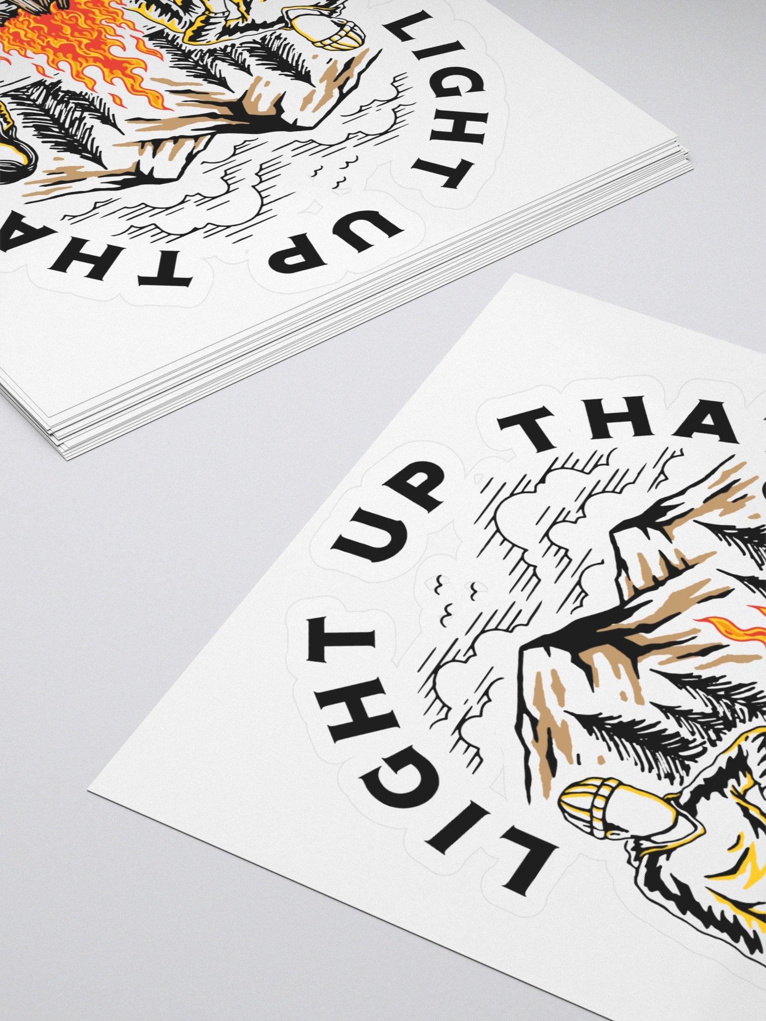 Mountain Campfire Kiss Cut Stickers product image (4)