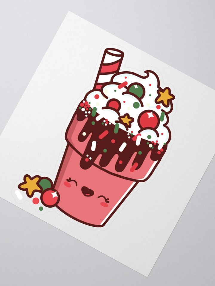 Cute Kawaii Hot Chocolate Kiss Cut Sticker product image (1)