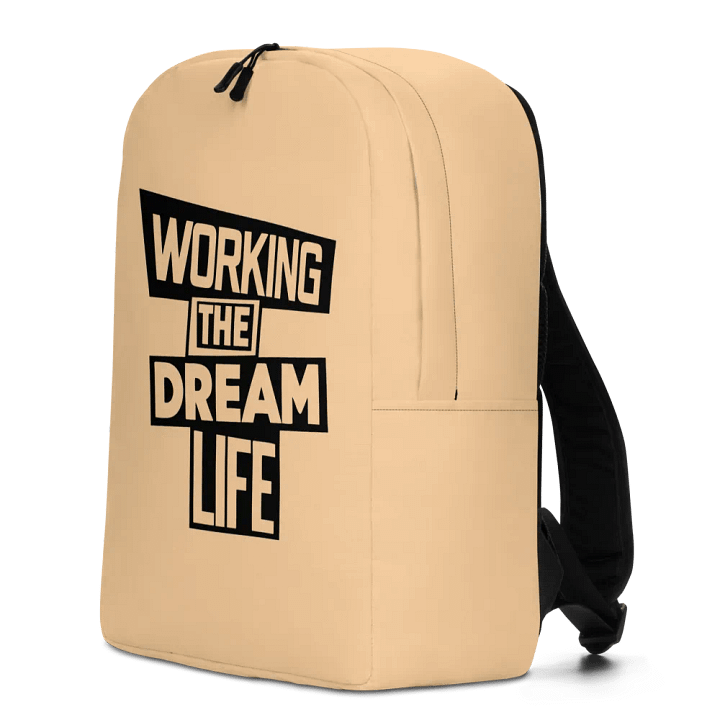 Work the Dream Life – Cream Minimalist All-Over Print Backpack for Work, Travel & Everyday Use product image (2)
