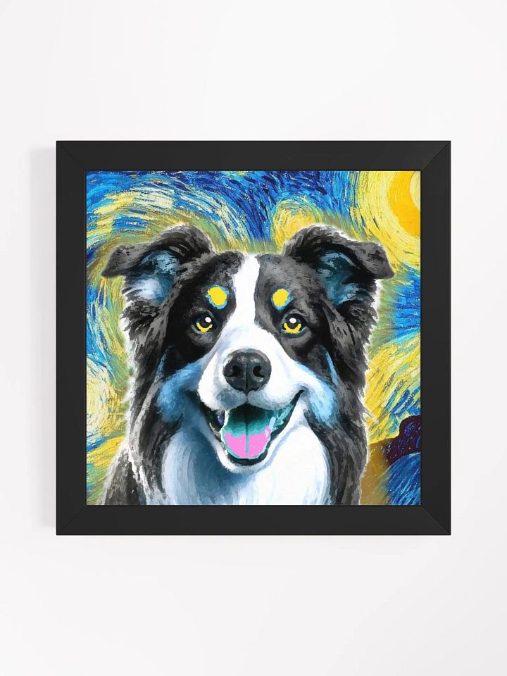 Australian Shepherd Starry Night Framed Wall Art product image (1)
