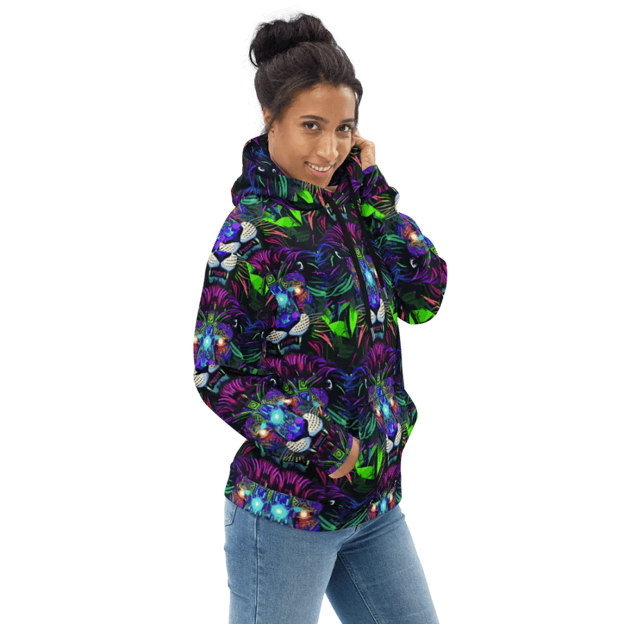 Jungle Rave Lion All Over Hoodie product image (3)