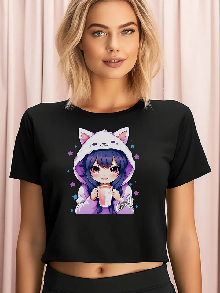 Cozy Kawaii Anime Girl v1 - AS Colour Women's Premium Crop Top product image (1)