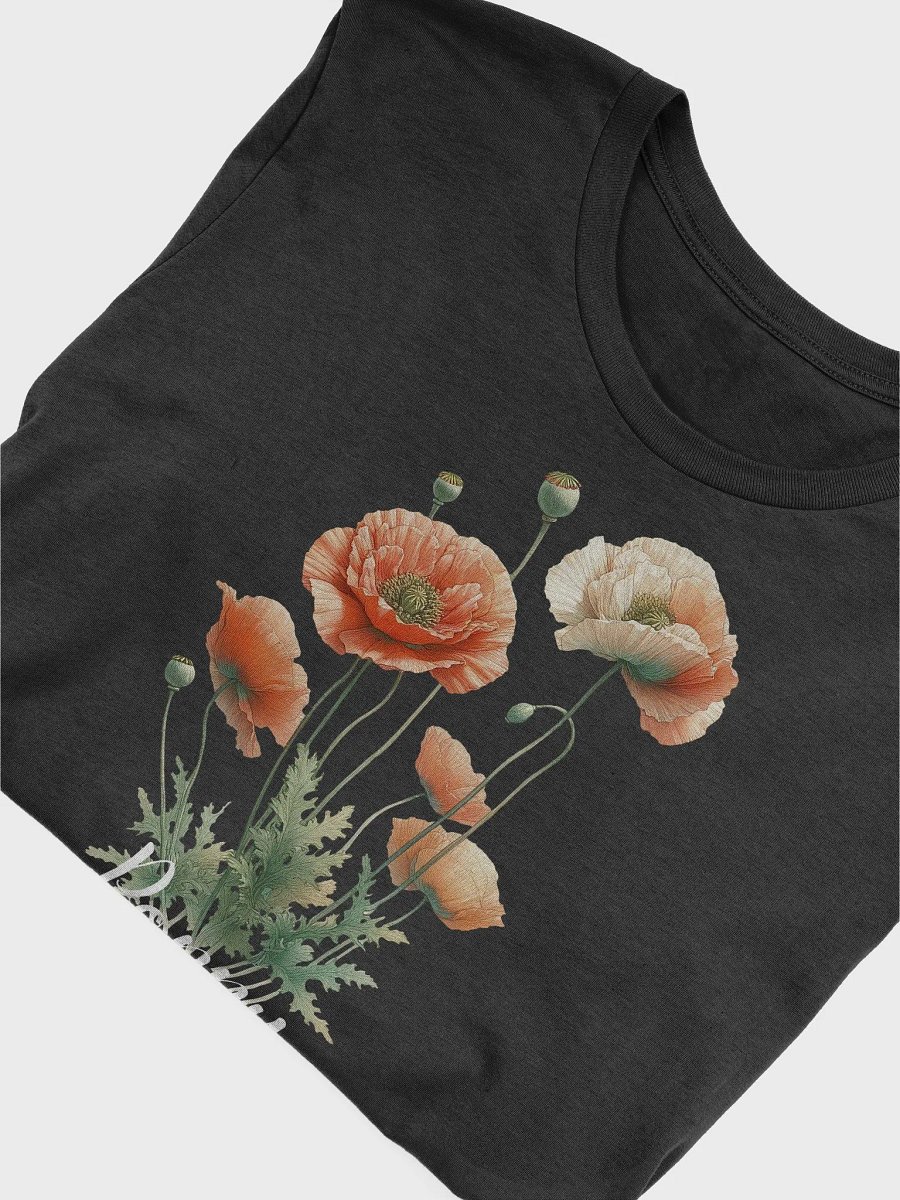 Poppy Birth Month Flower Tee For August: Reflecting Imagination, Strength, Calmness: Perfect Gift for Her product image (4)