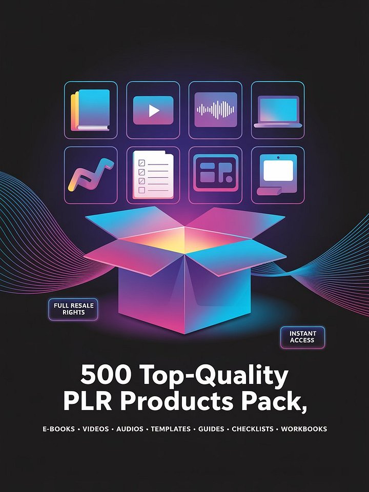 500+ Top-Quality PLR Products Pack product image (1)