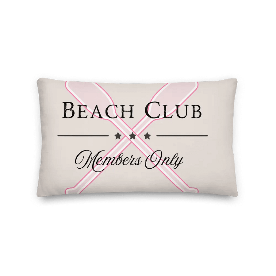 BEACH CLUB BEIGE & PINK COASTAL COTTAGE CHIC - Premium Pillow - Beach Club Sofakissen product image (1)