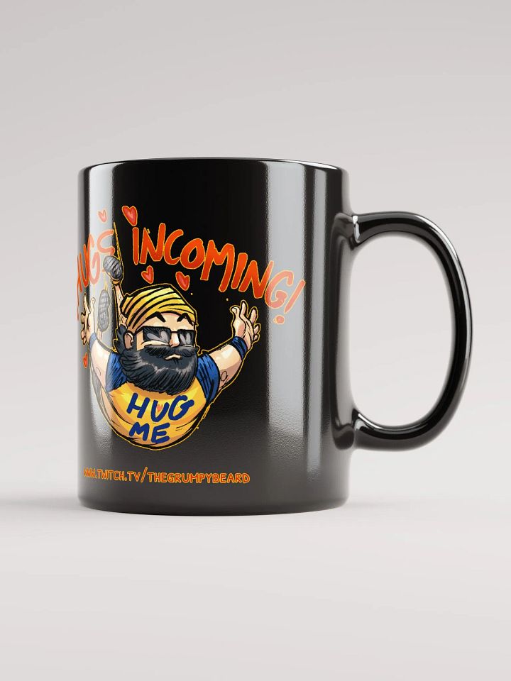 HUGS INCOMING - Black Glossy Mug product image (1)