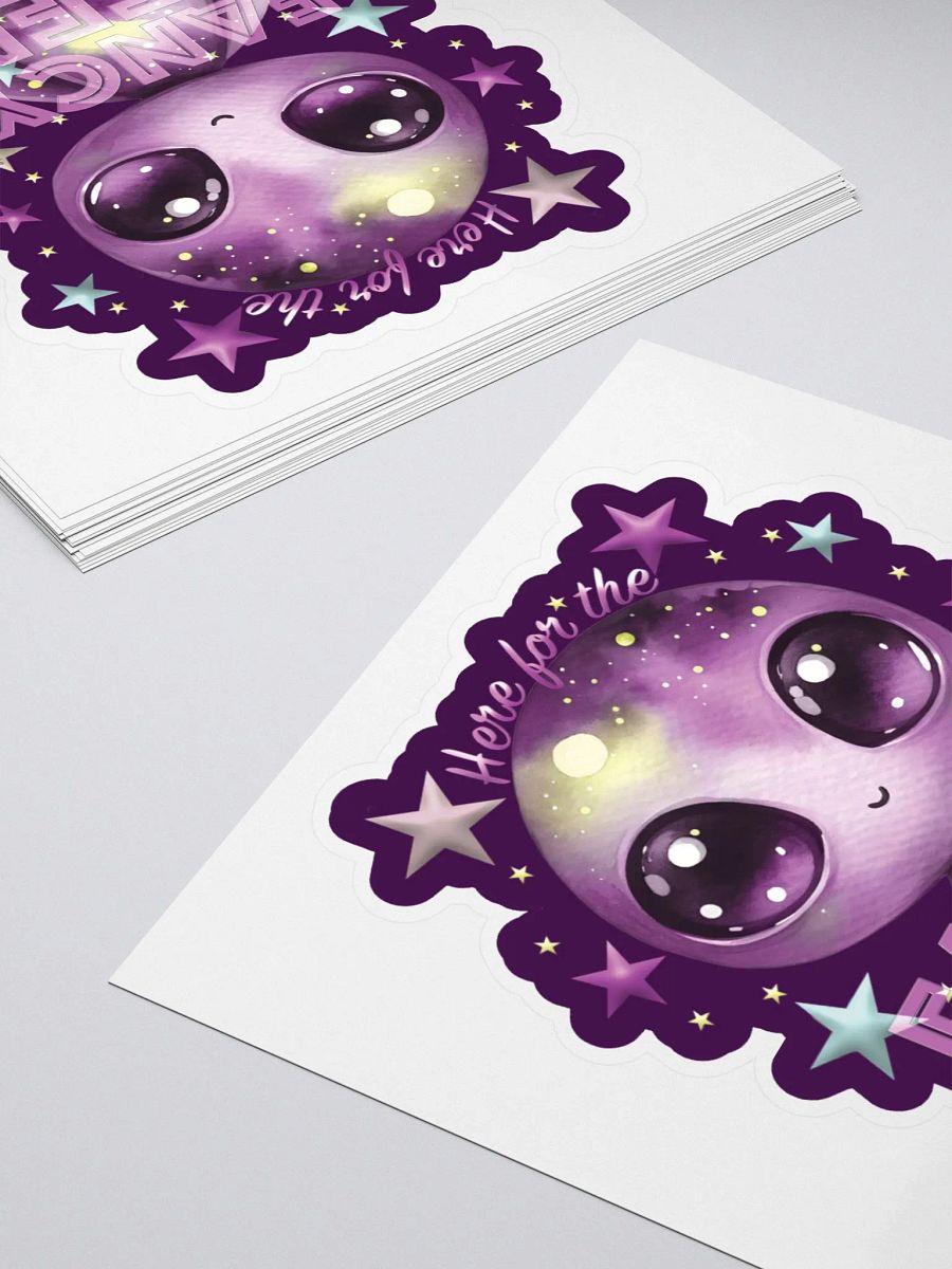 Fancy Alien Sticker (Soft Mauve) product image (4)