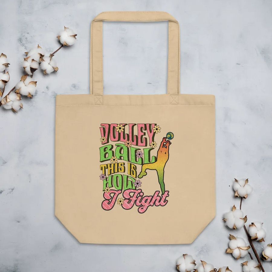 This Is How I Fight Volleyball for the Win Eco-Friendly Tote Bag product image (3)