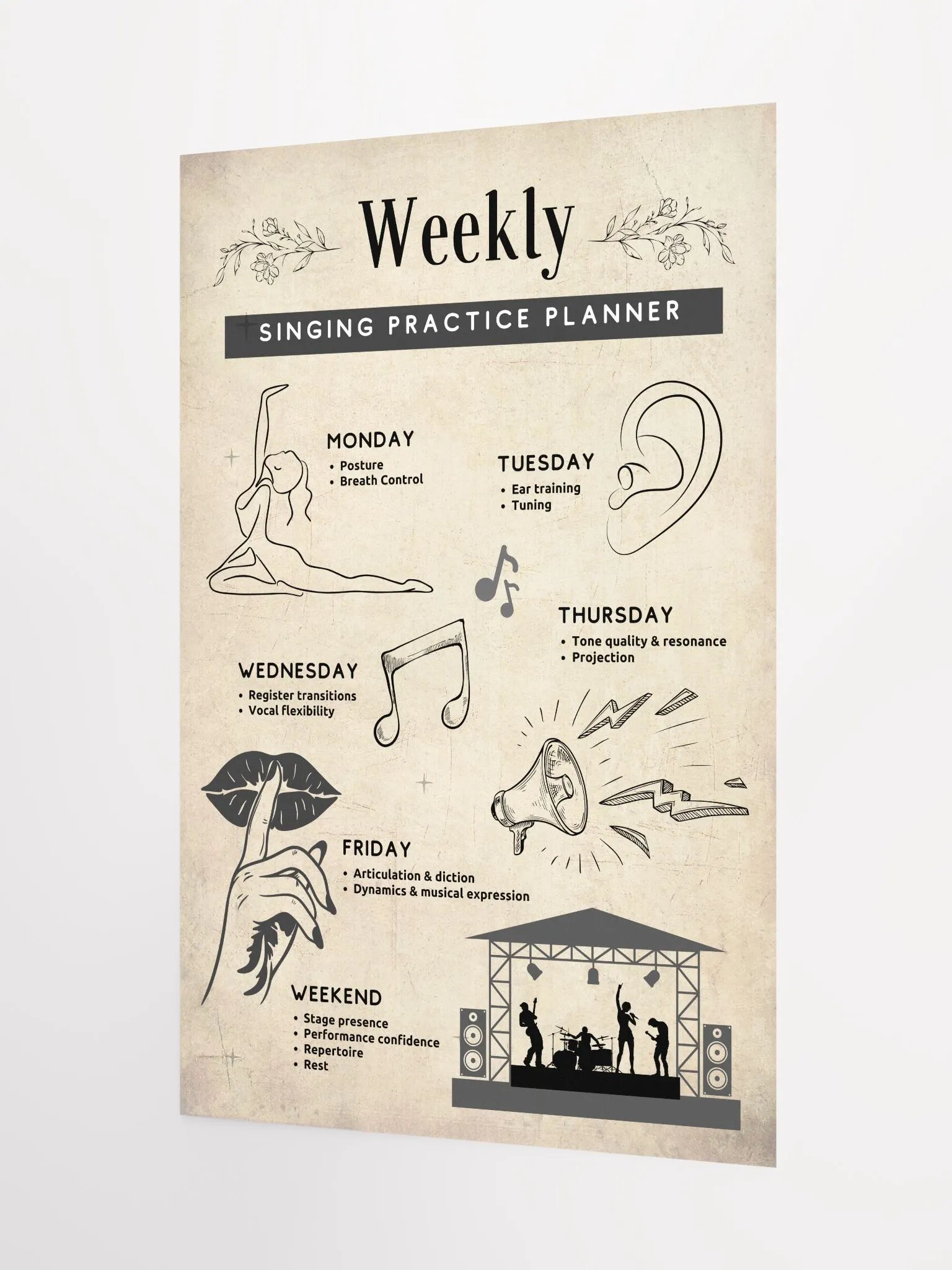 Singing Practice Planner 12'' x 18'' product image (4)