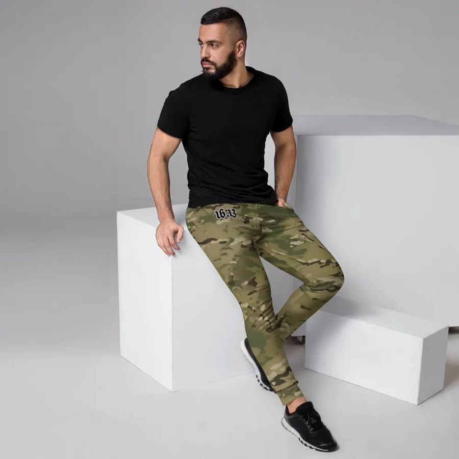 Faithful Camo: 1 Corinthians 16:13 Male Joggers - Multicam product image (11)