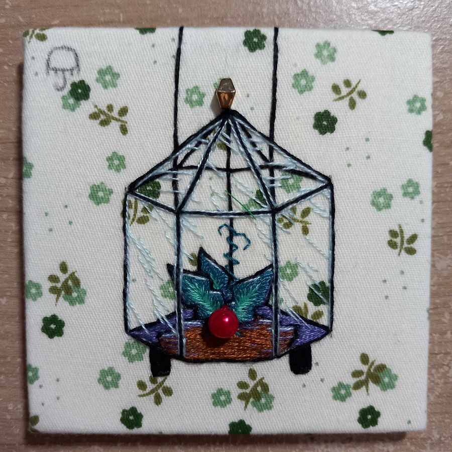 A Single Tomato Embroidery Square product image (2)
