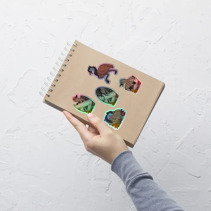 RAWR Earthen Holographic Stickers product image (2)