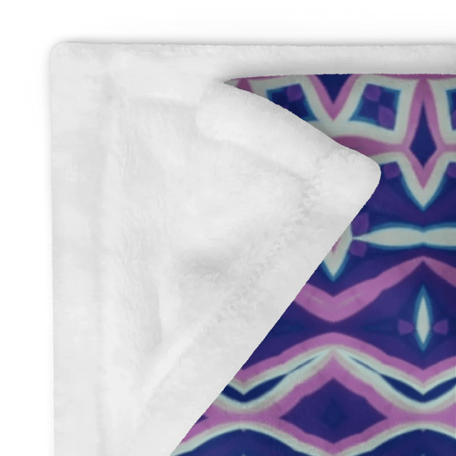 Blue, Navy & Pink Geometric Throw Blanket product image (12)