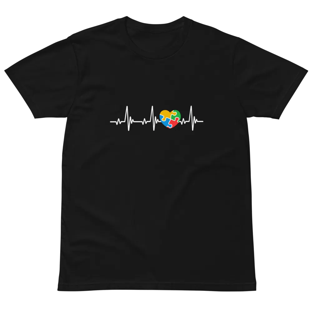 Autism Awareness Heartbeat Unisex Premium T-Shirt product image (2)