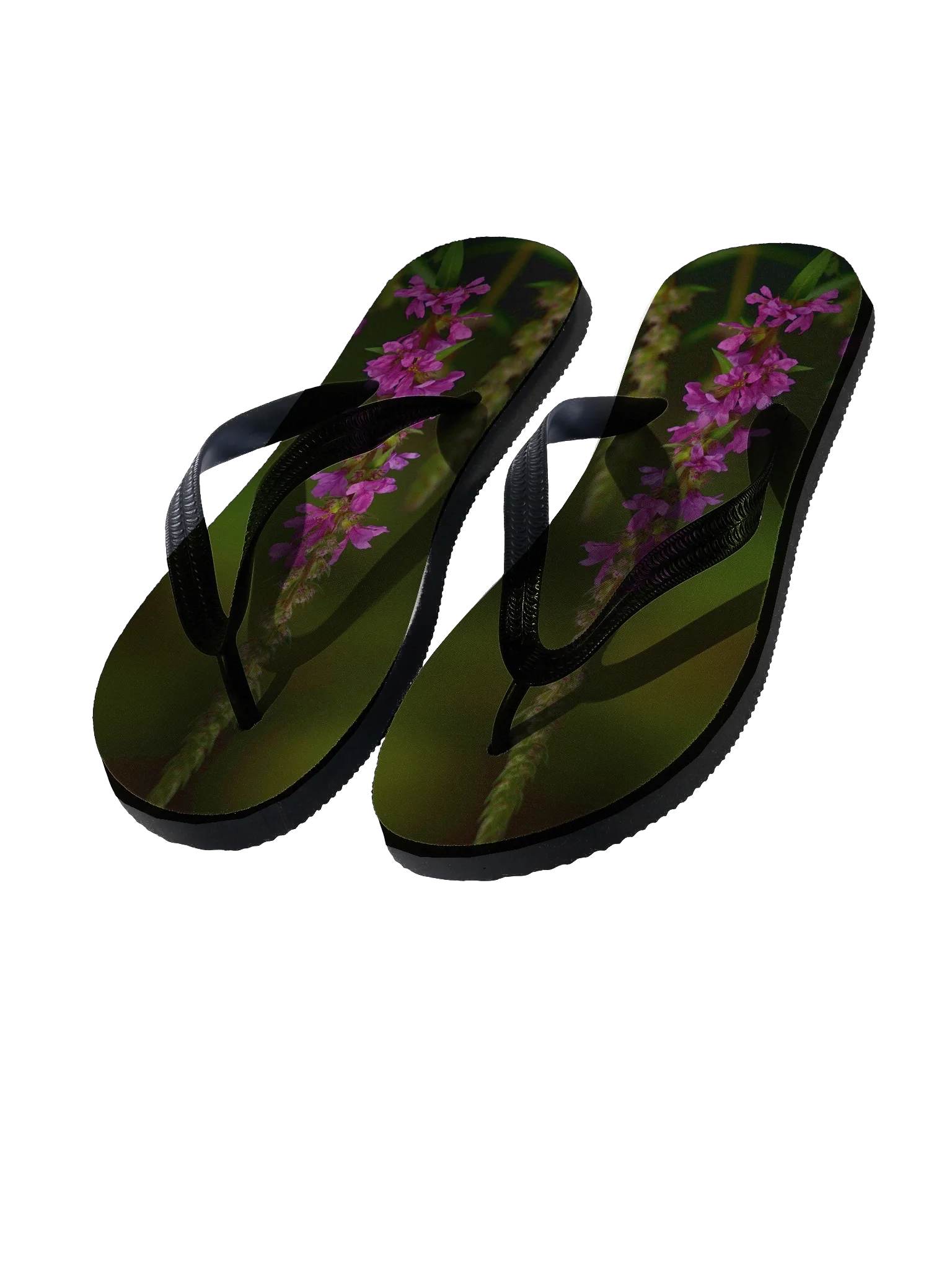 Flip flops - Violette Blüten vor dunklem Hintergrund product image (1)